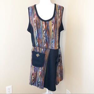 Papillon NWT Multicolor Sweater Sleeveless Dress